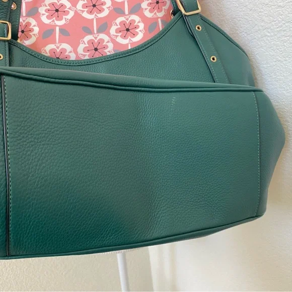 Coach Dark Green Leather Shoulder Bag - Picture 6 of 6